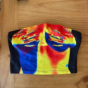 Colorful Thermal Crop Tube Top